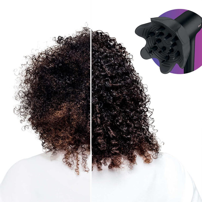 Shark HD125CO Hair Blow Dryer HyperAIR Fast-Drying with IQ 2-in-1 Concentrator Styling Brush Curl-Defining Diffuser (Refurbished)