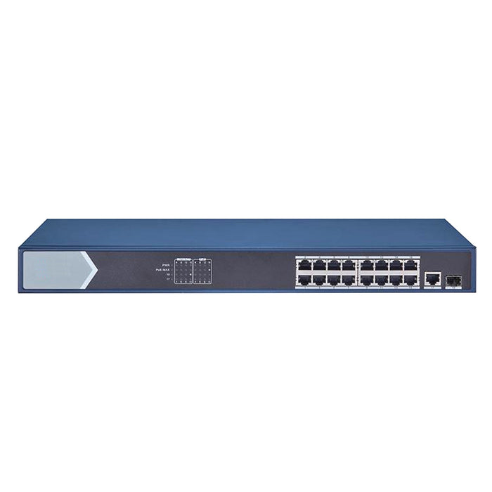 16-Port Unmanaged Gigabit Network PoE Switch 230W 16 PoE Ports
