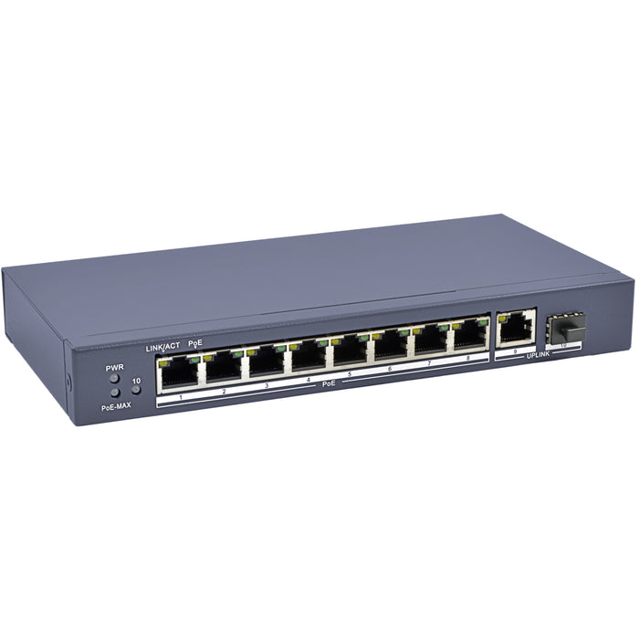 8-Port Unmanaged Gigabit Network Switch 110W 8 PoE Compliant Ports