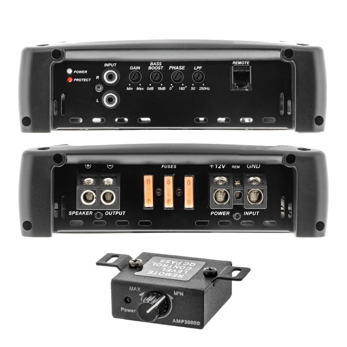 Blaupunkt AMP3000D 3000 Watt Max Monoblock Class D Car Audio Amplifier