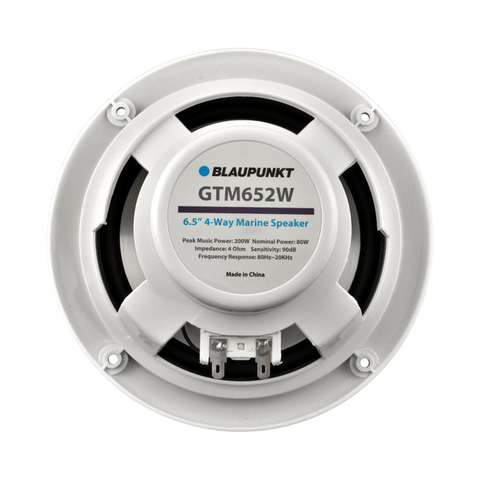 Blaupunkt GTM652W 6.5" 200W 4-Way Waterproof Marine Speaker 6.5-inch White (pair)