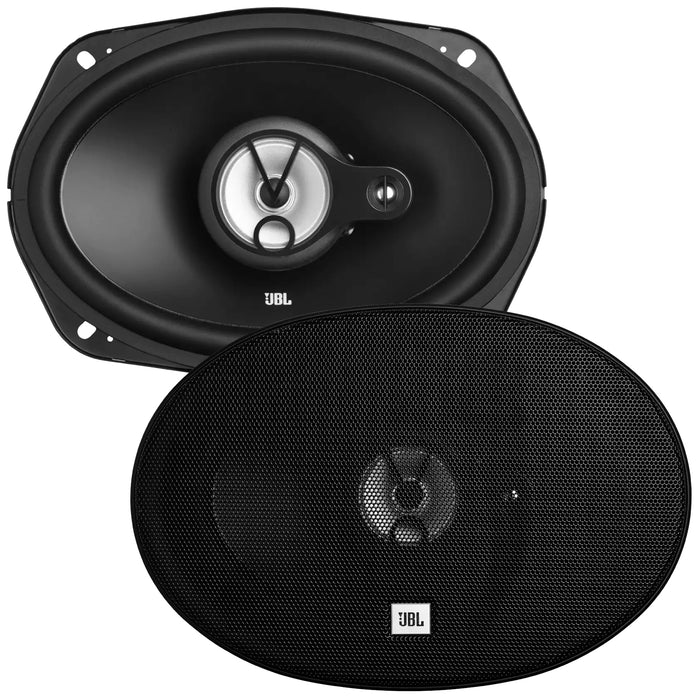 JBL Stage1 9631 6" x 9" 600W 3-Way Coaxial Speakers with Grilles (Pair)