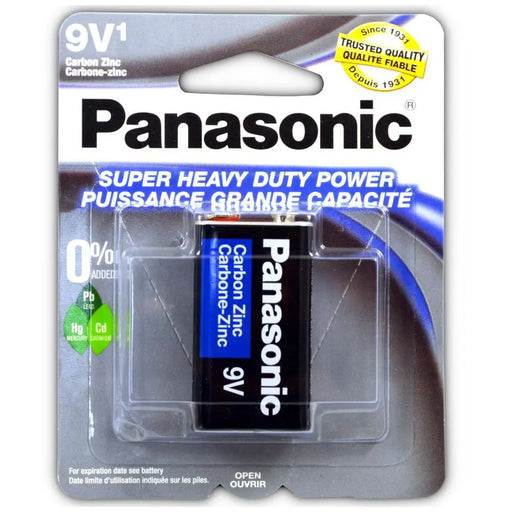1 Pack Size 9V Panasonic Batteries Super Heavy Duty Power Zinc Carbon 9v Battery Panasonic