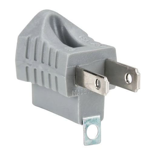 3 Way Rubber Body Polarized Grounding Adapter 120 VAC-20 Amp Gray (1-10 Pack) The Wires Zone