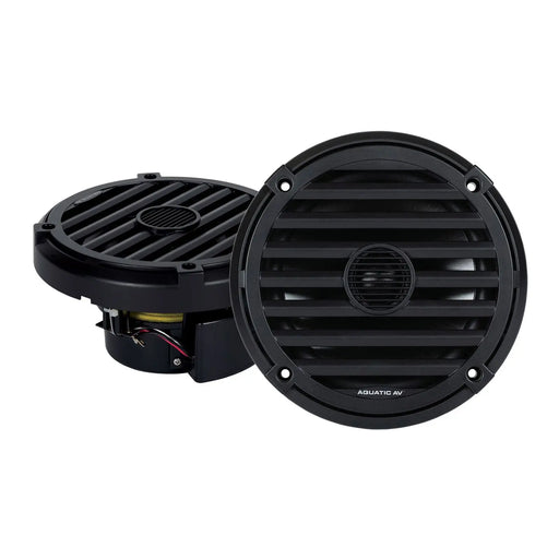 Aquatic AV EL422 6.5" Waterproof LED Cone Marine ELITE Speakers 240W Black (Pair) Aquatic AV