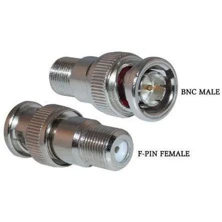 BNC Male Plug to F-Type Female Jack TV Adapter RF Coax Connector (5-50 Pack) The Wires Zone