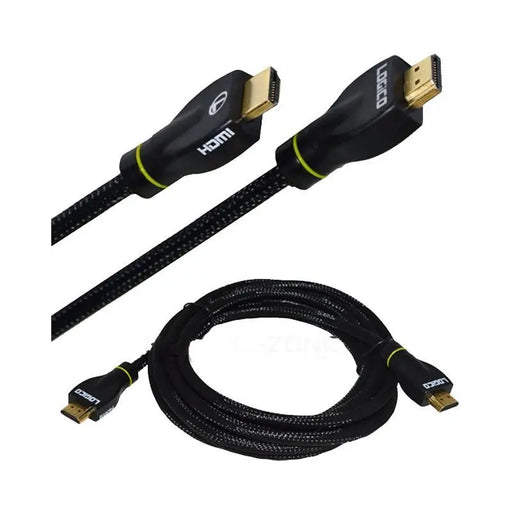 Black 50 ft 1080p 4K HDTV PC Blu-Ray High Speed HDMI Cable 3D Support Logico