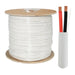 CL3 CMR ETL 14 Gauge 2 Conductor White Copper 1000 Feet Audio Cable Vertical Cable