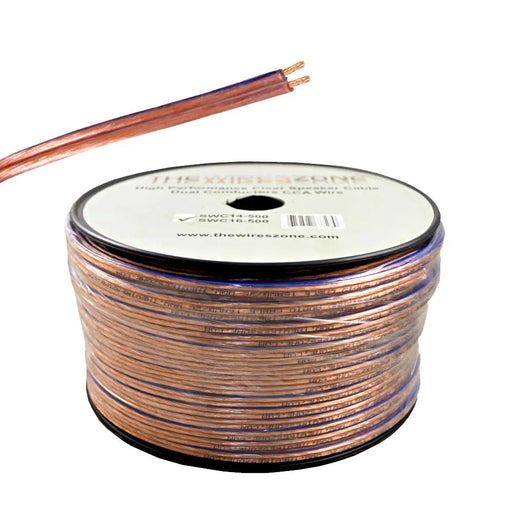 Clear 500ft 16 Gauge Speaker Cable Dual Conductors CCA wire for Car / Home Audio The Wires Zone