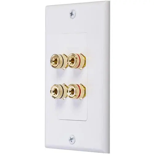 Ethereal IHT-BNDPSTX4 Banana Binding Post Wall Plate for Dual Speakers Ethereal