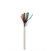 Logico PLC4508 500 Ft 18/8 AWG Stranded Shielded  CL2 Speaker Wire Security Cable White Logico