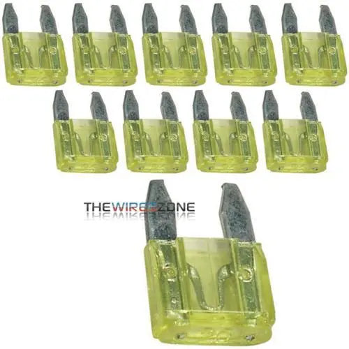 MINIF20 Automotive 20 Amp Mini ATM Fuse (10/pack) The Wires Zone