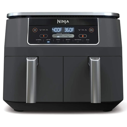 Ninja DZ201 10-qt 8qt Original Dualzone 2 Basket Air Fryer with 6 Functions (Refurbished) Ninja