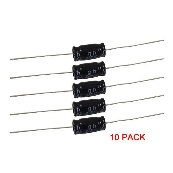 Non-Polarized Electrolytic Audio Capacitor 2.2MFD 8mm x 16mm (5-10/pack) The Wires Zone