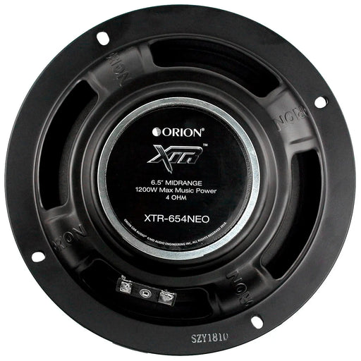ORION XTR-654NEO 6.5" Midrange Speakers 1200 Watts Max Power 4 Ohms Car Audio (Pair) Orion