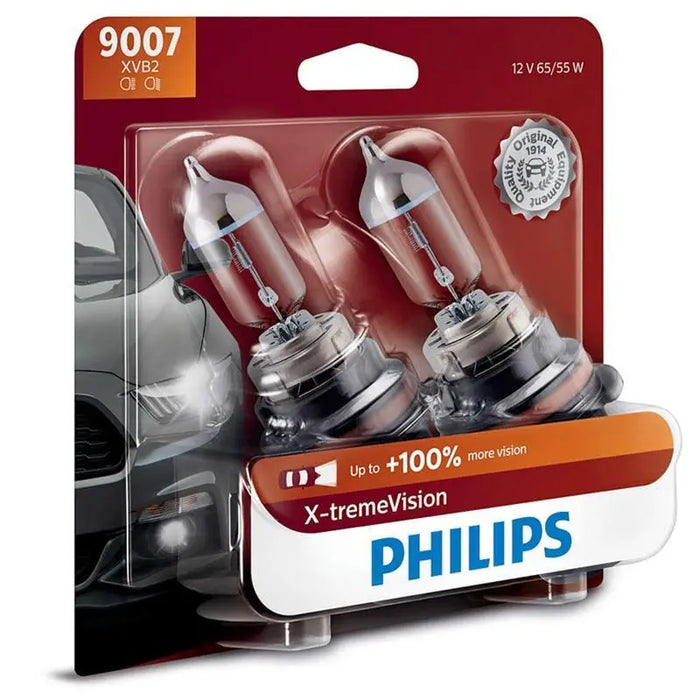 Philips 9007 HB5 X-treme Vision 65/55W Halogen Headlight 3400k (pair) Philips