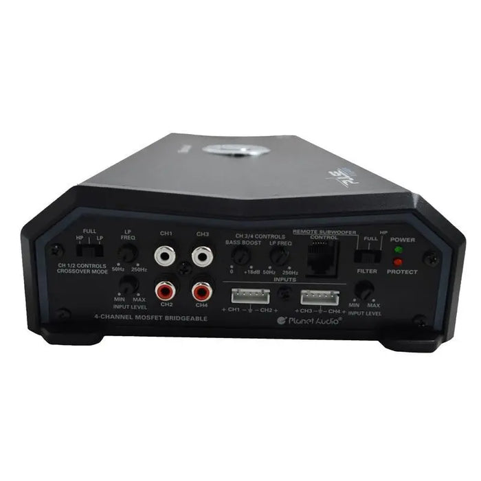 Planet Audio PL2400.4 4-Channel 2400W Power Car Amplifier with Remote Planet Audio