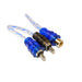 RCA Twisted Pair 1 Female to 2 Male Y-Splitter Audio Cable for Amplifiers Stereo The Wires Zone
