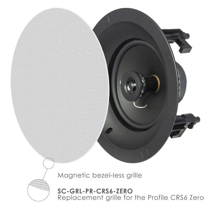 SpeakerCraft SC-PR-CRS6-ZERO 6-1/2" (160mm) In-Ceiling Speakers (1-Pack) SpeakerCraft
