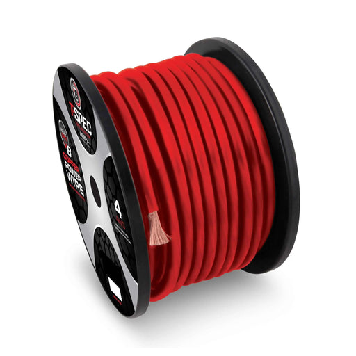 T-Spec V12PW-4100 v12 4 AWG 100FT OFC Power Wire Ultra-Flexible Matte Red T-Spec