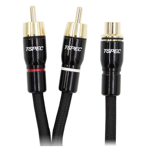 T-Spec V16RCA-Y1 V16 Series RCA Audio Cables 26AWG Gold-plated Copper 1 Female 2 Males T-Spec