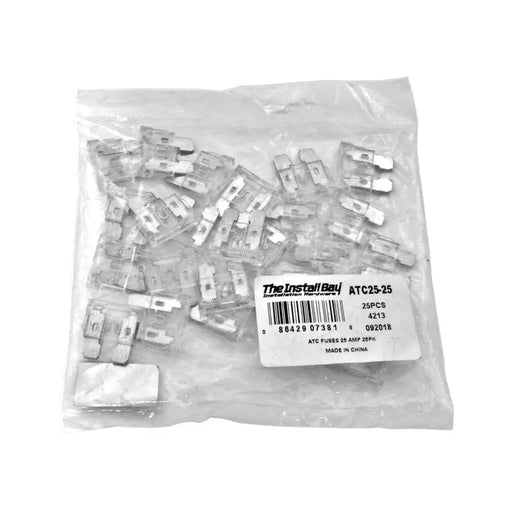 The Install Bay ATC25-25 Top Grade 25 AMP ATC Fuses System Pack of 25 The Install Bay