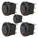 The Install Bay IBRRSR 20 Amp Round Rocker Switch with Red LED (5/pk) The Install Bay