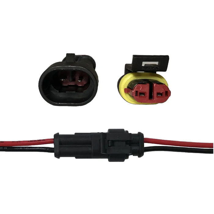 The Install Bay IBWTH18 18 Gauge 2C Plug in Water Resistant Connectors - Each The Install Bay