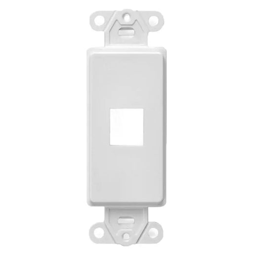 White 1-Port Keystone Jack Wall Plate Insert HDMI RJ45 Cat 6, Ethernet, RG6 Coax, Banana Plug (Pack 1-10) The Wires Zone