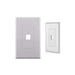 White 1 Port Screwless Decora Keystone Jack Wall Insert Cover Plate (1-10 Pack) The Wires Zone
