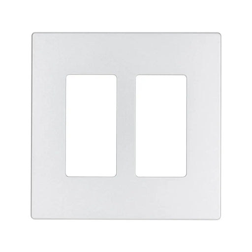 White 2-Gang Screwless Decorator Wall Plates for Outlet Switch (1-10 Pack) The Wires Zone