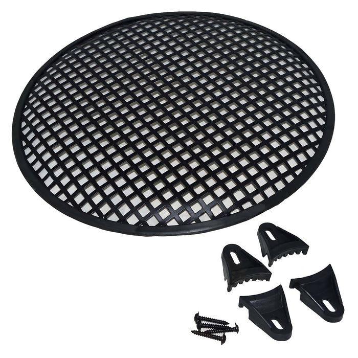 12" Metal Speaker/Subwoofer Waffle Mesh Grille with Clips & Screws
