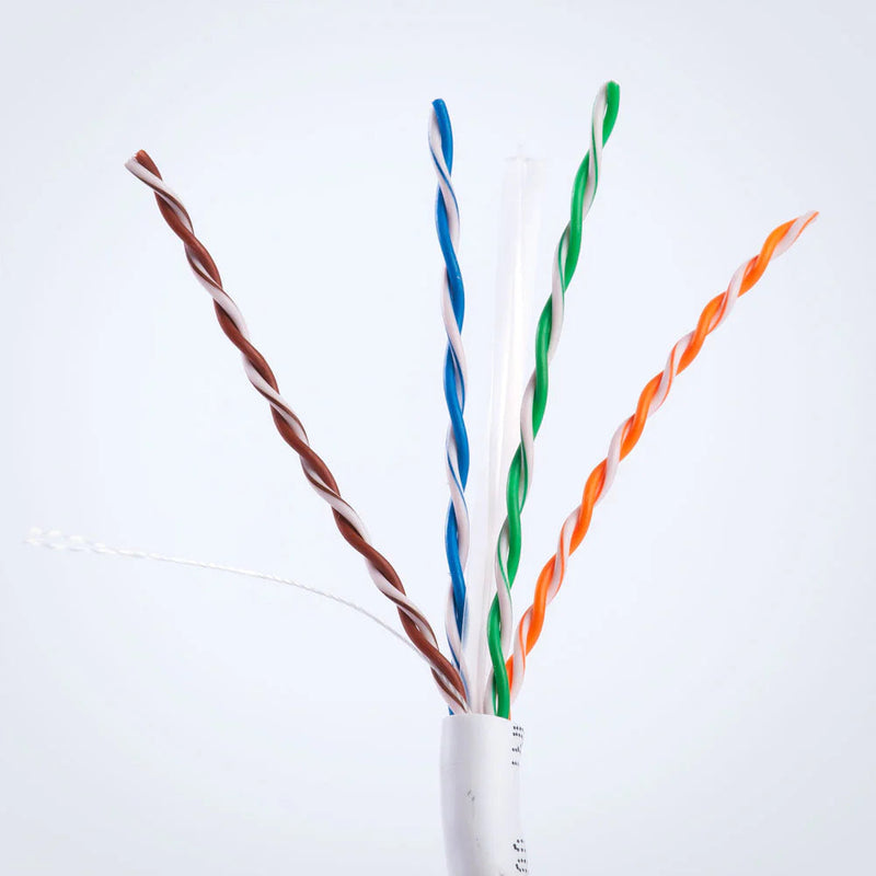 1000ft Bulk CAT6 23AWG UTP 8C CMR Bare Copper Unshielded 550MHz Ethernet Cable - White