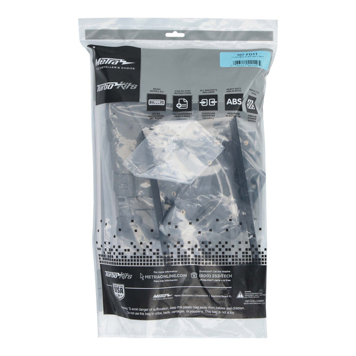 Metra 107-FD11 Double DIN Dash Stereo Installation Kit for Select Ford Multi-Kit 2011-2023 (With Factory 8" Screen)