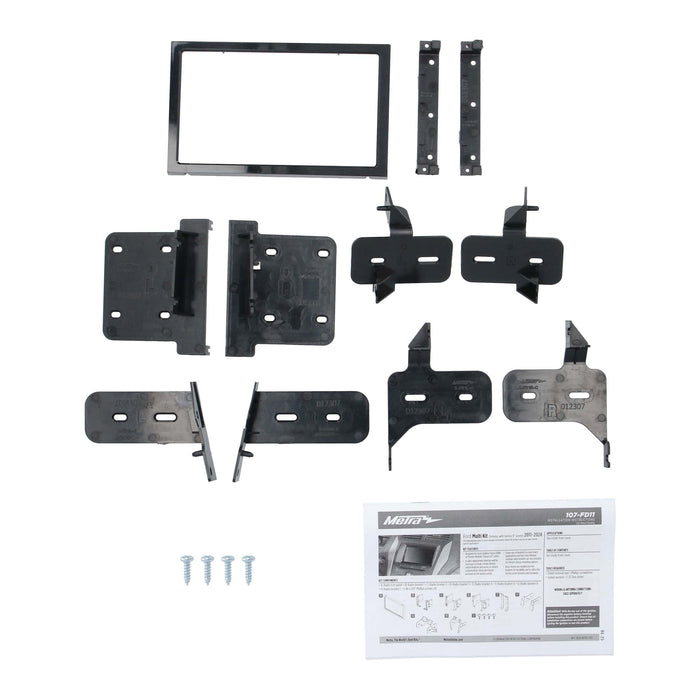 Metra 107-FD11 Double DIN Dash Stereo Installation Kit for Select Ford Multi-Kit 2011-2023 (With Factory 8" Screen)