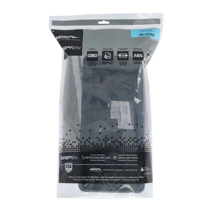 Metra 107-FD12 Dash Kit 6.8-inch Modular Receiver for select Ford Maverick 2022-2024 with Factory 8" Screen