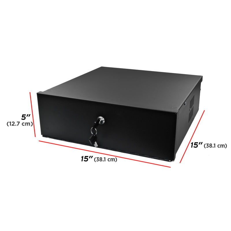 Heavy Duty 15"x 15"x 5" DVR Security Lock Box with Fan for CCTV Security Systems