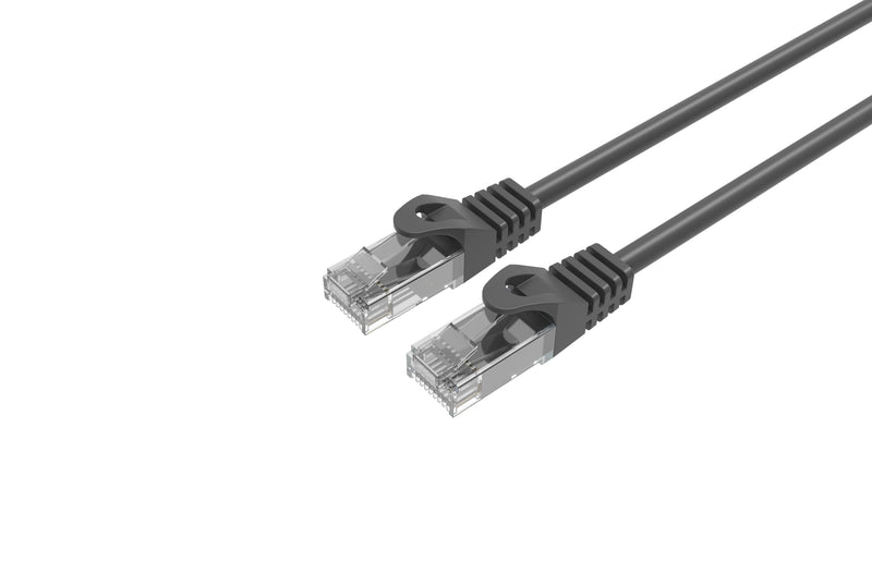 1ft Cat6 Slim Patch Cable 28AWG Bare Copper RJ-45 Ethernet Cable Black (1 to 10 Pack)