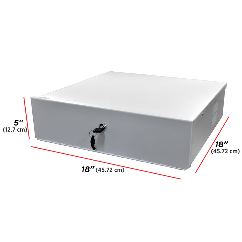 Heavy Duty 18" x 18" x 5" DVR Security Lock Box for CCTV Security Systems