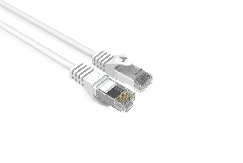 Cat6 White Slim Patch Cable 26AWG Bare Copper RJ-45 Ethernet Cable 10ft (1-10 Pack)