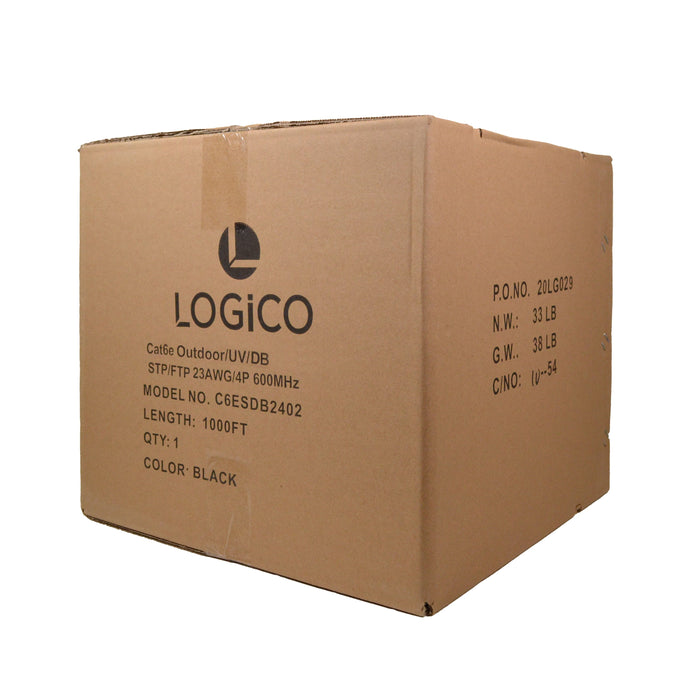Logico C6ESDB2402 Cat6 Outdoor Shielded Direct Burial Black 1000ft