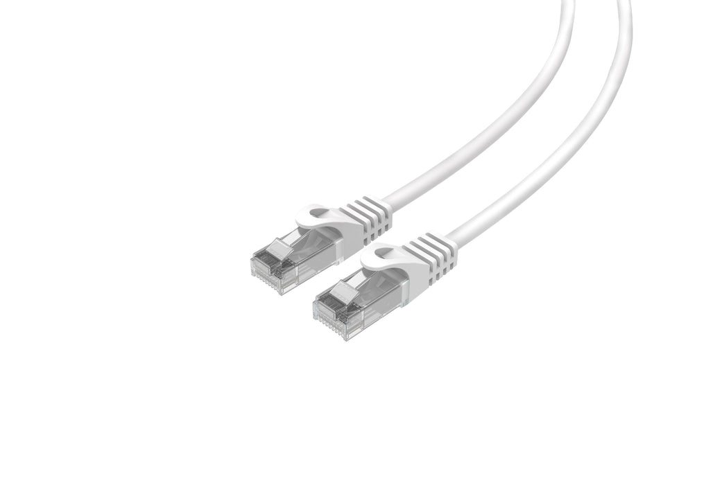 15ft Cat6 Slim Patch Cable 26AWG Bare Copper RJ-45 Ethernet Cable White (1 to 10 Pack)