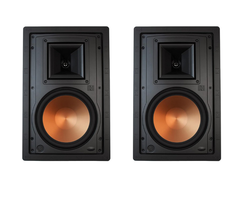Klipsch R-5800-W II 8-inch 200W Peak Power In-Wall Speakers, White (Pair)