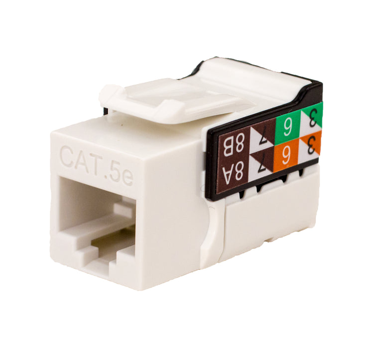 Vertical Cable 351-V2610/WH/25 CAT6 RJ45 Keystone Jack V-Max 351 Series Unshielded - White (25 pack)