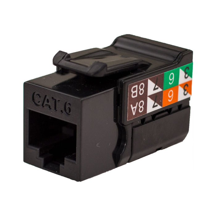Vertical Cable 352-V2702/BK/25 CAT6 RJ45 Keystone Jack V-Max Series Unshielded - Black (25 pack)