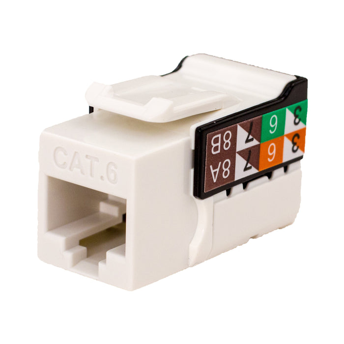 Vertical Cable 352-V2710/WH/25 CAT6 RJ45 Keystone Jack V-Max Series Unshielded - White (25 pack)