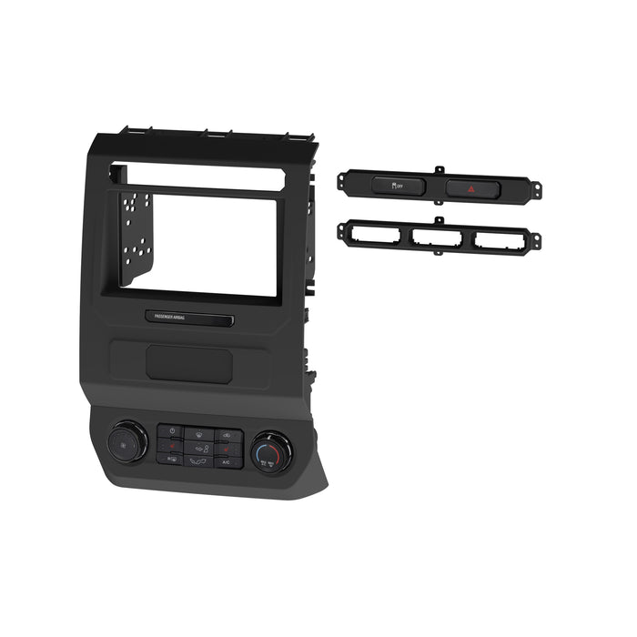 Metra 95-5869CH Double DIN Stereo Install Dash Kit for Select FORD F-SERIES TRUCKS (with single-zone climate controls) 2015-2022