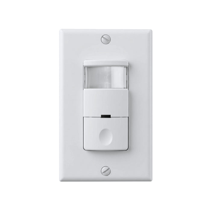 Motion Sensor Light Switch Single‑Pole PIR Occupancy and Vacancy 150-180° Coverage 30ft Range and Timer 120V - White