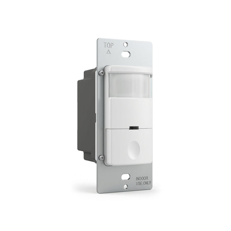 Motion Sensor Light Switch Single‑Pole PIR Occupancy and Vacancy 150-180° Coverage 30ft Range and Timer 120V - White