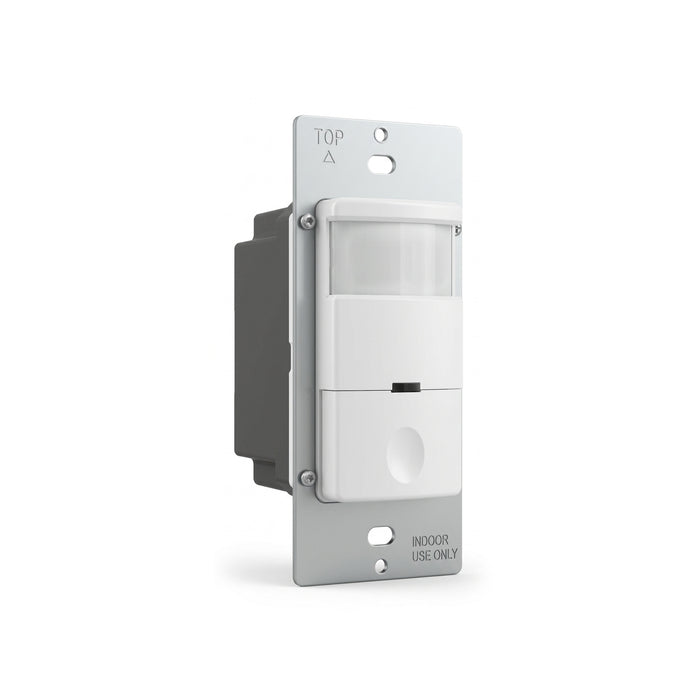 Motion Sensor Light Switch Single‑Pole PIR Occupancy and Vacancy 150-180° Coverage 30ft Range and Timer 120V - White